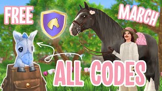 NEW 19 WORKING STAR STABLE REDEEM CODES MARCH 2024 FREE STAR RIDER PETS ITEMS TACK amp CLOTHES [upl. by Gney]