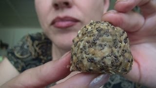 SassEsnacks ASMR Healthy Snacks  Part 4  Eating Sounds  No Bake Oatmeal Bites [upl. by Corinne]