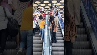 Hand touching escalator funny prank video 😡🤪 shortsfeed shorts escalator foryou prank [upl. by Moritz5]