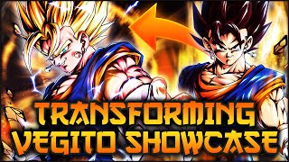 UNBELIEVABLY POWERFUL Transforming Super Vegito Showcase  Dragon Ball Legends PvP [upl. by Suidaht314]