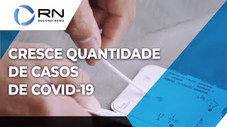 Número de casos de Covid 19 aumenta no Brasil [upl. by Ancilin261]