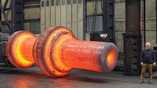 Dangerous Biggest Heavy Duty Hammer Forging Factory Fast Extreme Ring Forging Rolling Process [upl. by Gerger953]