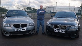 BMW E60 PRE LCI vs LCI Facelift vs Pre Facelift 5 Series Test Drive in The Bmw Lci E60 [upl. by Aerbas132]