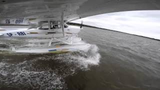 Seaplane Landing amp Take off during the EASA course for sea plane license in Poland [upl. by Acinomaj]