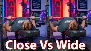 Bench Press Grip Width  Close vs Wide Grip Bench [upl. by Melisandra921]