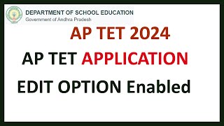 AP TET EDIT OPTION TELUGU 2024 [upl. by Yrro]