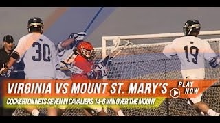 Virginia vs Mount St Marys  2014 Laxcom College Highlights [upl. by Fanechka]