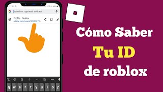 Como sacar el ID de tu perfil de roblox  Cómo Saber Tu ID De Roblox [upl. by Lliw]