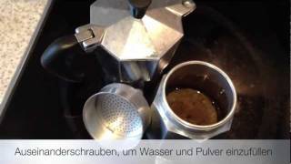 Espresso mit Bialetti EspressoKocher [upl. by Namaan444]