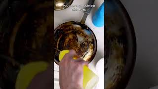 How to Clean a NonStick Pan  GOOD AS NEW 🍳 shorts [upl. by Giustino]