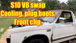 S10 V8 Swap Coolingspark plug boots front clip [upl. by Ynaiffit819]