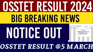 OSSTET RESULT 2024  OSSTET result date  odisha tet exam result 2024 [upl. by Hadwyn]