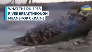 Analysing what Ukraines Dnieper breakthrough could mean for war [upl. by Arodnahs773]