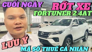 RỚT XE FORTUNER 24 DẦU CHẠY THUẾ LƯU Ý MÃ SỐ THUẾ CÁ NHÂN [upl. by Trescott]