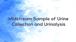 Midstream Sample of Urine Collection and Urinalysis [upl. by Alemap43]