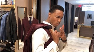 Jessie T Usher NYE Style Fitting w Connoisseur Paris [upl. by Anelrac]