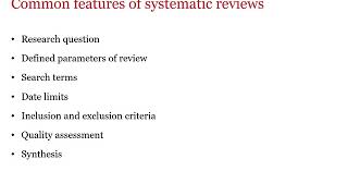 Systematic review [upl. by Darom]