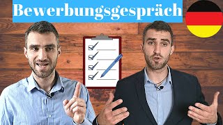 Bewerbungsgespräch auf Deutsch  Deutsch lernen B1 B2 C1  Deutsche Dialoge [upl. by Adikram346]