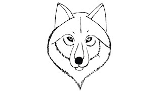 How to draw a Wolfs Head  easy step by step tutorial for beginners [upl. by Ednutey]