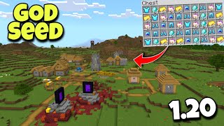 🔥God Seed For Minecraft Bedrock And Pocket Edition  Seed Minecraft 120 [upl. by Aicnelev367]