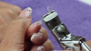 NSI Nails Natural Nail Prep Applying Tips and Form Fitting [upl. by Oriane]