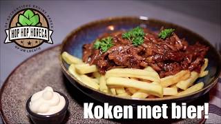 Koken met bier  Stoofvlees Westmalle Dubbel [upl. by Casar]