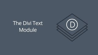 The Divi Text Module [upl. by Eedyaj]