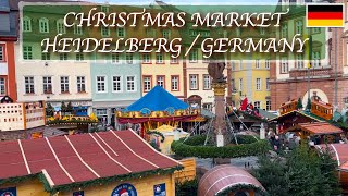 🇩🇪 HEIDELBERG GERMANY Christmas Market Walk 2022✨4K HDR Walking Tour [upl. by Allit]