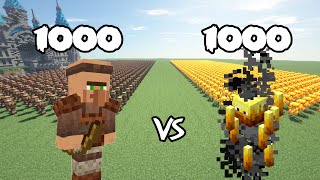 1000 Guard Villagers Vs 1000 Blaze  Minecraft [upl. by Acinoryt]