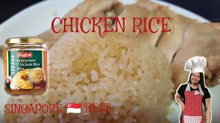 HOW TO COOK CHICKEN RICE USING Singlong Hainanese chicken Rice mix chickenrice chickens [upl. by Dat]