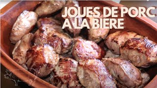 Joues de porc tendres braisées à la bière en cocotte  Römertopf  Recette  229 [upl. by Nnyletak]