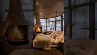 Deep Sleep with Blizzard and Fireplace Sounds relax [upl. by Torp]