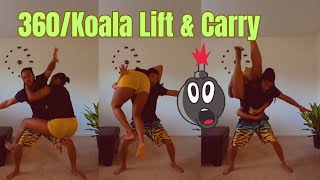 Funny 360Koala Lift Challenge Fail ❌️Lift and Carry Fitness Exercise [upl. by Attoynek]