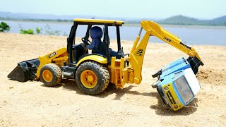 Accident  Dumper  Tipper  Jcb  Mahindra Tractor  Tata Pickup  Tata Truck  Hyva Truck  CS Toy [upl. by Anaynek762]