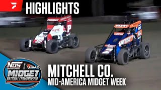 𝑯𝑰𝑮𝑯𝑳𝑰𝑮𝑯𝑻𝑺 USAC NOS Energy Drink National Midgets  Mitchell County Fairgrounds  July 10 2024 [upl. by Emmer]