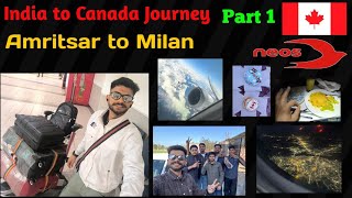 🇨🇦Part 1  India to Canada journey via Neos airline  Premium Economy [upl. by Hengel]