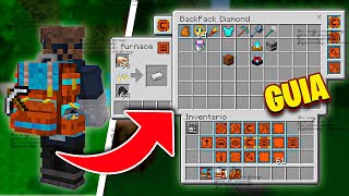 el MEJOR MOD de MOCHILAS para MINECRAFT bedrock  Sophisticated Backpacks ADDON  GUIA COMPLETA [upl. by Eceinal]