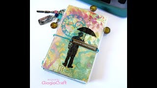 Tutorial Come fare una agenda MIdori e inserti con i Distress Oxide [upl. by Hamforrd]