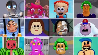 BABY SPIDEY KART RIDING ESCAPING FROM Digital Circus Candy Billy Suzie Oompa Evil Gym ROBLOX [upl. by Nerred249]