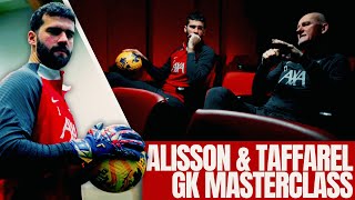 Alisson Becker and Cláudio Taffarel A Goalkeeping Masterclass  Liverpool FC [upl. by Ettennej879]