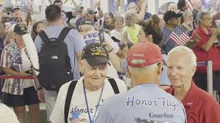 Honor Flight Reception  Dayton International Airport  81024 [upl. by Aloiv]