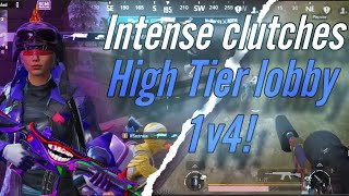 Intense ClutchesConqueror Lobby 1v4Sectra vs StreamerBGMI [upl. by Bilbe]