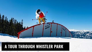 A Tour Through Whistler Terrain Park On Skis [upl. by Eiralc]