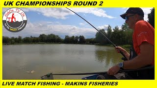 UK Championships Round 2  Makins Fisheries  Live Match Fishing [upl. by Aknayirp]