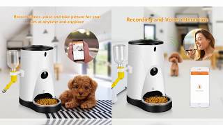 Smart Pet Feeder Automatic Food Dispenser with Wi Fi Interactive Audio and Camera [upl. by Terzas]