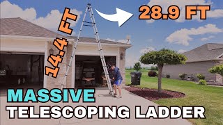 289 FT Telescoping A Frame Ladder  ASSEMBLE amp REVIEW [upl. by Semele]