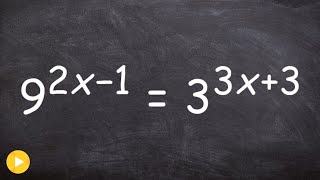 How to solve an exponential equation with two different bases [upl. by Germano]