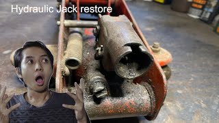 2 ton old hydraulic jack restoration  Blaze [upl. by Rramahs808]