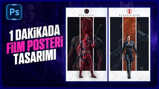 1 DAKİKADA FİLM POSTERİ TASARIMI NASIL YAPILIR🔥 [upl. by Aseral]