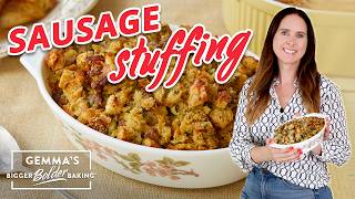 Easy amp Delicious Sausage Stuffing Recipe Dressing [upl. by Yemorej]